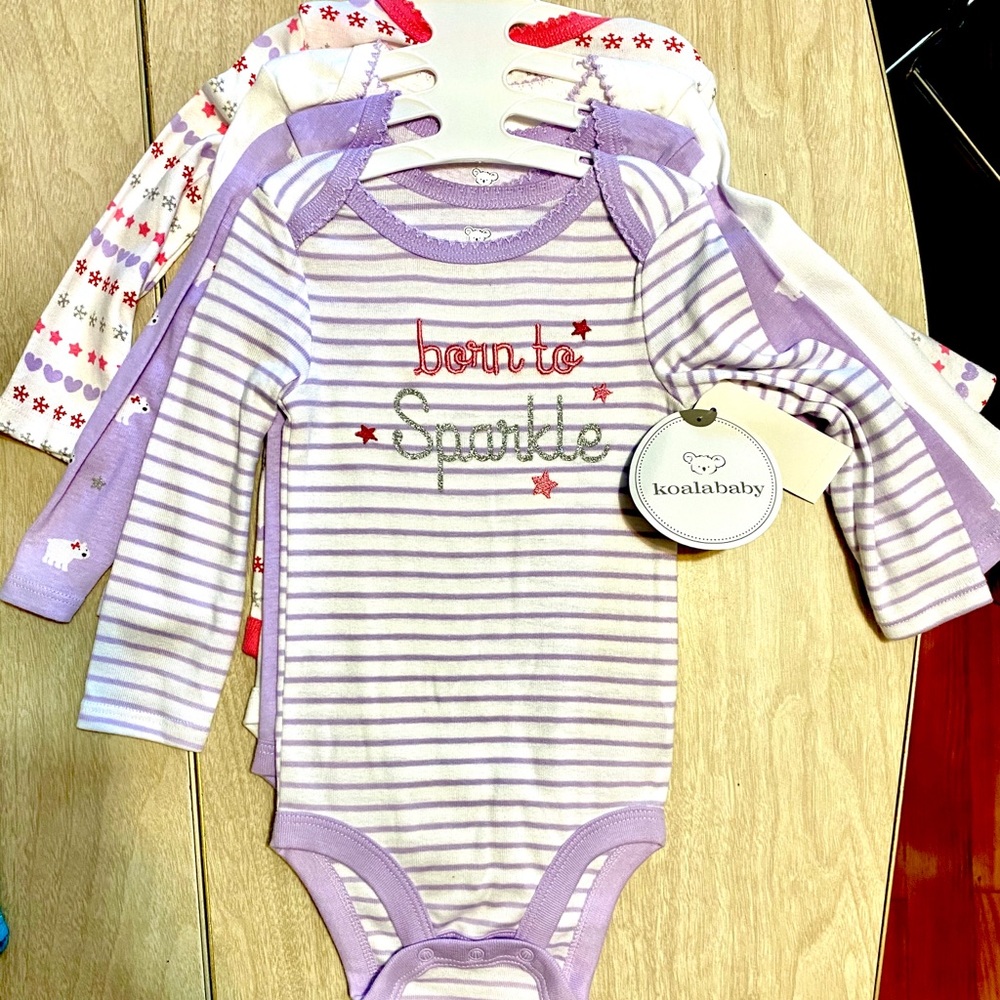 4pc Long Sleeve Bodysuits NWT